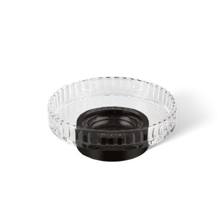 Decor Walther Century STS Мыльница настольная, граненое стекло, цвет: черный матовый, артикул 0587660