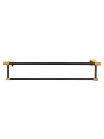 Полотенцедержатель с полкой WONZON & WOGHAND MAJESTIC, Черный/Золото (WW-9281), артикул WW-9281