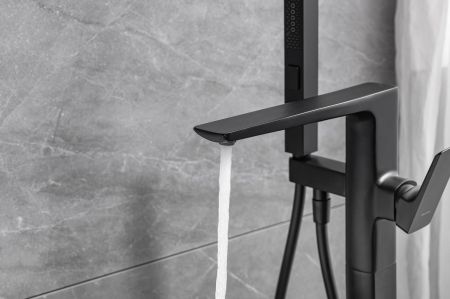 Смеситель для ванны Allen Brau Infinity 5.21009-31 (с внутренней частью) черный матовый, артикул 5.21009-31