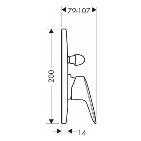 HG Logis Встраиваемый смеситель для ванны, вакумный переключатель, внешняя+внутренняя части, цвет: хром, артикул 71409000