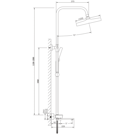 Душевая система BELZ B25713-8, белый, артикул B25713-8