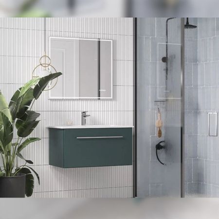 Тумба под раковину подвесная Velvex Posse tp.POS.OSK.85.1Y верде, 85 см, артикул tp.POS.OSK.85.1Y верде