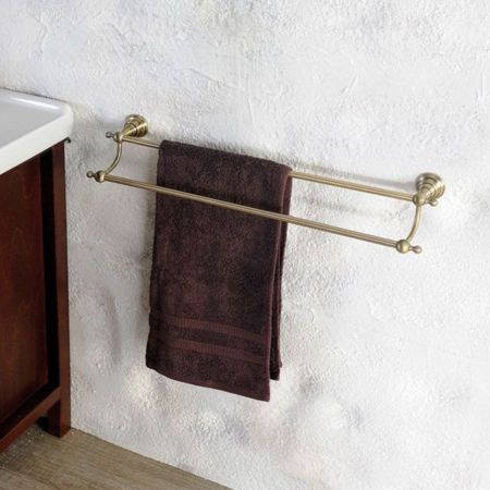 Полотенцедержатель DIAMOND двойной 600 мм, бронза, Sapho, артикул 1318-11