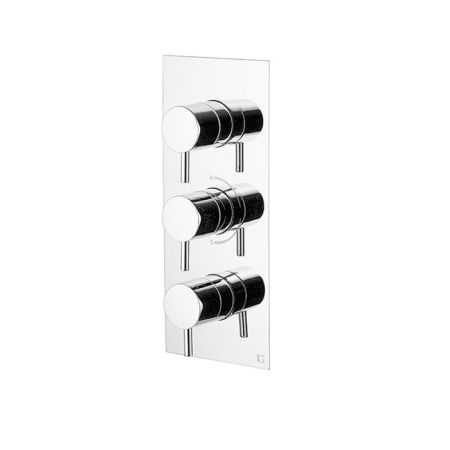 Gattoni Termostatici Термостатический встраиваемый смеситель для душа на 3 источника, (внутренняя+внешняя часть) на прямоуг. пластине, цвет хром, артикул TS994/22C0.Mcr