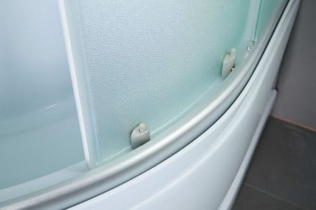 Душевая кабина Erlit Comfort ER4508P 80x80 с гидромассажем задняя стенка Белая стекло матовое, артикул ER4508P-C3