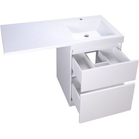 Тумба напольная "Даллас 110", Люкс белая, PLUS, артикул СС-00000438