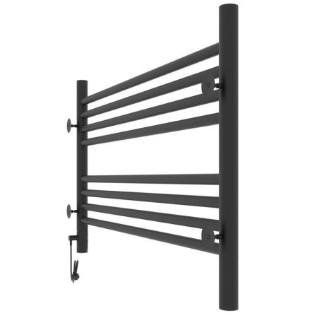 Полотенцесушитель электро "Оливия ЧКЧ8 800*500", черный муар, правый, артикул 73207629