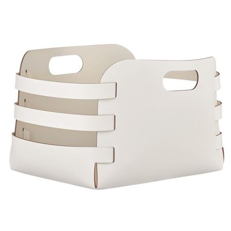 Colombo Adj Корзина Riga,27x36H25 см, цвет: белый/панна котта, артикул BADJ9687-1016