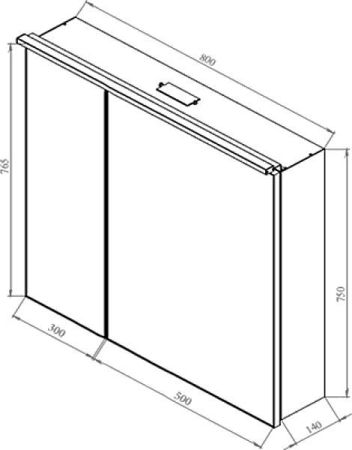 Зеркальный шкаф De Aqua Алюминиум 80 медь, артикул 00261766