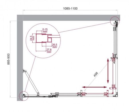 Душевой уголок BELBAGNO LUCE-AH-21 арт. LUCE-AH-21-120/80-P-Cr, артикул LUCE-AH-21-120/80-P-Cr