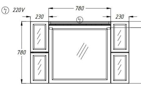 Зеркало Мираж 120 Opadiris Светлый орех, артикул 