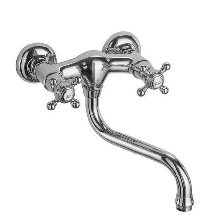 FIMA|Carlo Frattini Kitchen Смеситель (Elizabeth) для кухни, настенный монтаж, вращающийся излив, цвет хром, артикул F5086CR