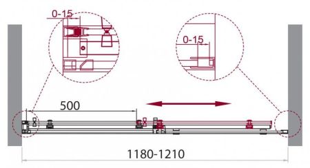 Душевая дверь BelBagno ACQUA-BF-1-140-C-Cr