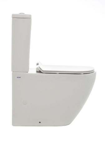 AQM1002 Унитаз напольный Rimless c сиденьем SoftClose,  горизонтальный выпуск. 660x360x435мм, артикул AQM1002