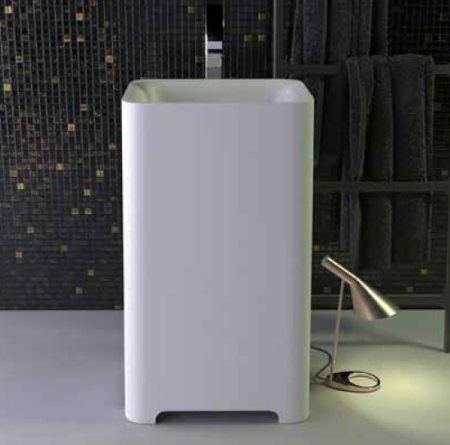 KNIEF Feel Раковина отдельностоящая 53х43х90 см, выпуск в пол, цвет белый матовый, артикул 0600-022-01 bi matt