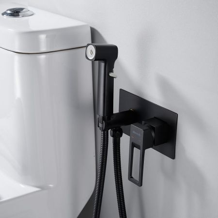 Гигиенический душ со смесителем Shevanik S6805H, черный