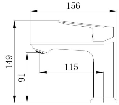 Смеситель Shore Black для раковины, без донного клапана, артикул: SHR26MB
