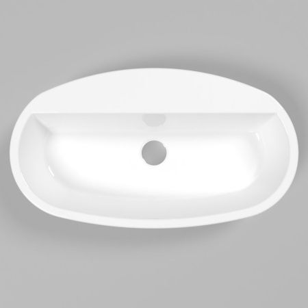 Умывальник WHITECROSS Obsidian D 65x37 (белый глянец) иск. камень Умывальник WHITECROSS Obsidian D 65x37 (белый глянец) иск. камень