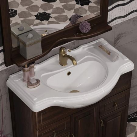 Мебель для ванной Тибет 85 объемные фасады Opadiris Орех антикварный, артикул 