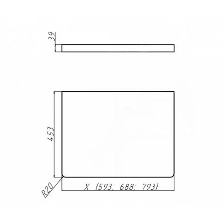 Столешница Velvex Klaufs 60 без отверстий, Invisible Line, артикул st.KLA.60 дуб французский