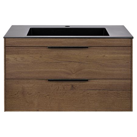 База под раковину Chiara 2D 800 подвесная, 2 выкатных ящика soft-close, T.Oak, артикул VMC-2C2800TO