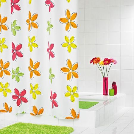 Штора для ванны Ridder Fleur 200х180 Оранжевая, артикул 47350