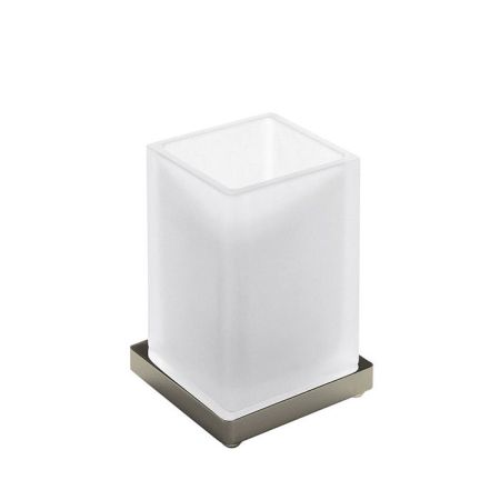 Colombo Look Стакан настольный, цвет: PVD нержавеющая сталь/матовое стекло, артикул B1641.HPS1-VAN