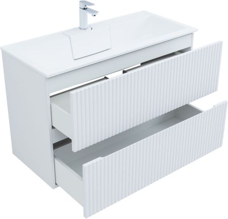 Тумба под раковину Aquanet Джейн 100 белый матовый, артикул 00313288