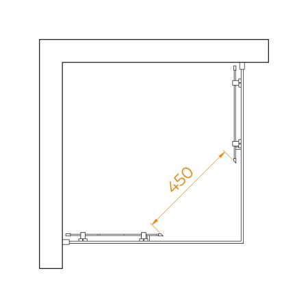 Душевой уголок RGW PA-030B (Прозрачное, 800x800), артикул 3508103088-14