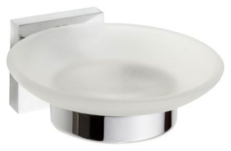 Мыльница Beta стеклянная 110x55x110мм, хром, артикул 132108042