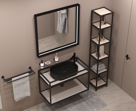 Зеркало Allen Brau Liberty 100 1.330016.BB черный браш, артикул 1.330016.BB