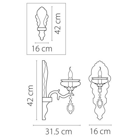 Бра Melagro Lightstar Premium 695612, артикул 695612