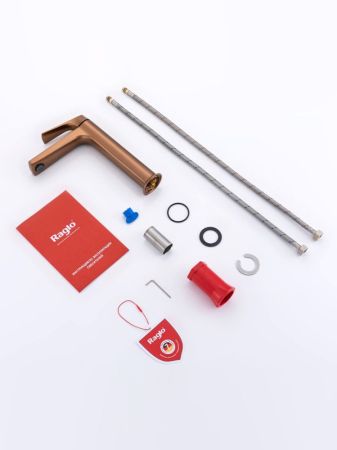 Смеситель для раковины высокий Raglo R07.15.33, медь