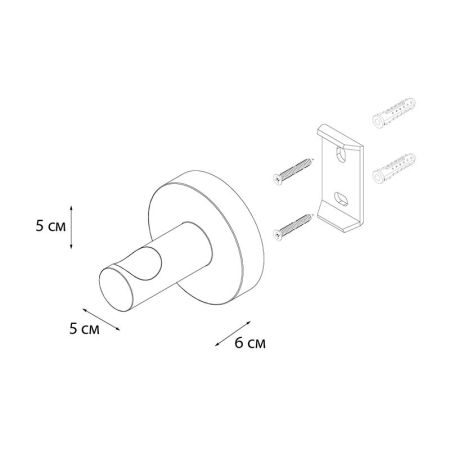 Крючок для ванной FIXSEN COMFORT  GOLD FX-87005, золото матовое, артикул FX-87005