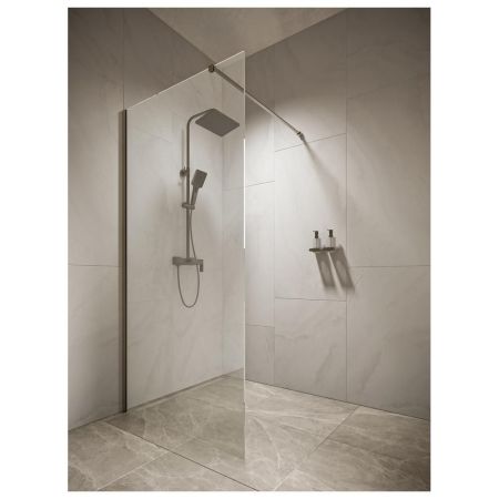 Душевая перегородка Knotlor WI100CG0GM 100х200, оружейная сталь