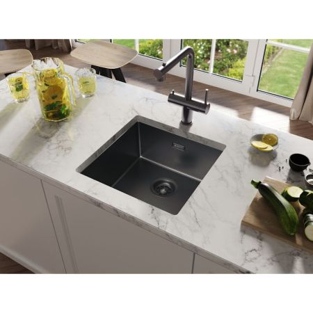 Кухонная мойка Grandex Aqua Optima 5011353, графит, артикул 5011353