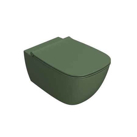 GLOBO Genesis Унитаз подвесной безободковый 55х36 см, с креплением, цвет: felce, артикул GNS02.FE