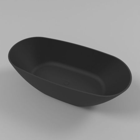 Ванна WHITECROSS Onyx D 160x75 (черный мат) иск. камень, артикул 0207.160075.201