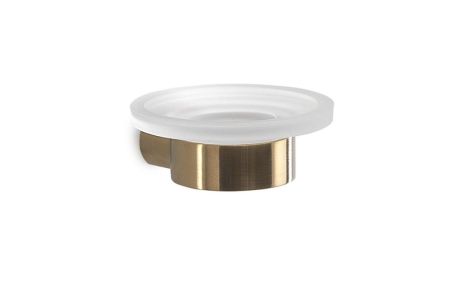 Gedy Pirenei, настенная стеклянная мыльница, цвет матовое золото (PVD), артикул PI11(88)