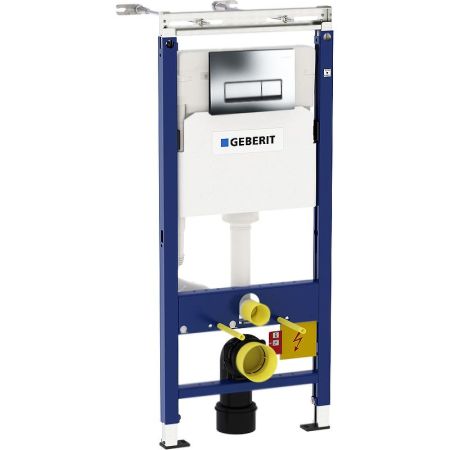 Комплект унитаза Owl 1975 Vind OWLT190302 с инсталляцией Geberit Duofix Plattenbau Delta UP100 458.125.21.1 с сиденьем Микролифт и клавишей смыва Хром