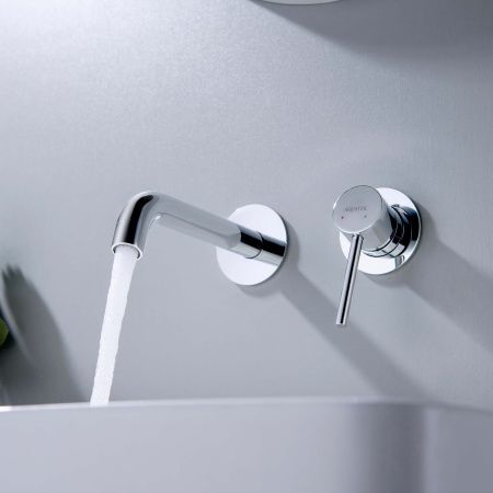 Смеситель для раковины настенный 2 отв. (внешняя и скрытая часть) AQUATEK AQ1313CR ЕВРОПА Смеситель для раковины настенный 2 отв. (внешняя и скрытая часть) AQUATEK AQ1313CR ЕВРОПА