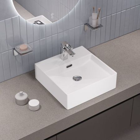 Умывальник накладной/подвесной, белый глянцевый, Bild, IDDIS, BILWS42i27, артикул BILWS42i27