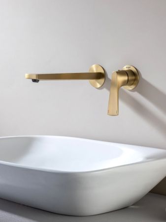 Смеситель для раковины встраиваемый Raglo R07.11.03, золотой сатин, артикул R07.11.03