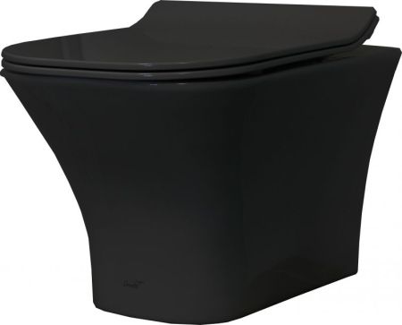 Унитаз Cerutti SPA 2615E Matt Black 7506 подвесной с сиденьем Микролифт, артикул CT7506