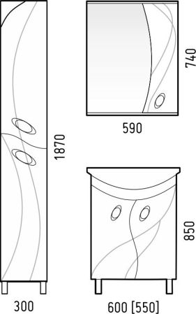 Шкаф-пенал "Наина 30", артикул SD-00000339