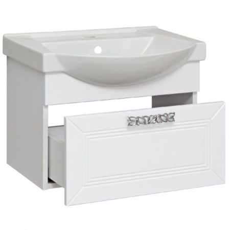 Тумба под раковину Runo Монро 55 4620750028503 подвесная Белая