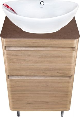 Тумба напольная "Атлантика 60", Люкс ясень перламутр, PLUS