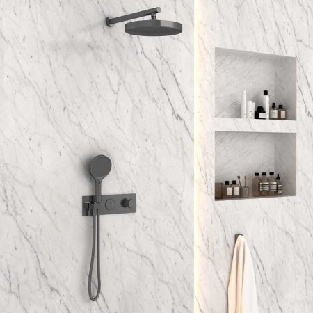 Душевой комплект Inspire VSFW-422TI2GM встраиваемый, вороненая сталь, артикул VSFW-422TI2GM