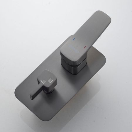 Душевая система встраиваемая Shevanik S9935T, оружейная сталь