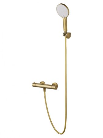 Смеситель для душа с термостатом WONZON & WOGHAND INN 3, Брашированное золото (WW-B2065-A-BG)